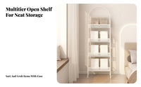 Multi-Tier Design Arched Magazine Stand Space-Saving Freestanding Publication Stand High Capacity Display Shelf Stable and Sturdy for Home Organizers, Apartment Dwellers, Living Room, Reading Corner, Reception Area, Bedroom