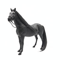 Horse Figurine with Bridle Realistic Horse Figurine Carved Bridle for Dioramas, Displays