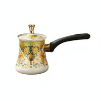 3 Pieces Multi-Purpose Turkish Coffee Pot Easy to Clean Stainless Steel Butter Warmer Even Heat Conduction Milk Frothing Pitcher Set Induction Compatible for Baristas, Cafe, Restaurant