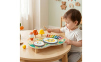 Musical Activity Table Wooden Sound Activity Table Young Child-Friendly Xylophone for Young Children, Preschoolers, Playroom, Nursery, Daycare