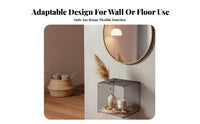 Nordic Aesthetic C-Shaped End Table Minimalist and design C-Shaped Stand with Shelf Space-Saving Home Furniture Slide-Under Function for Apartment Dwellers, Homeowners, Remote Workers, Living Room, Bedroom, Small Spaces