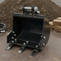 Digging Machine Attachment High-Strength Steel Small Digging Machine Attachment Wear Resistant Small Digger Bucket for Contractors, Landscapers, Farms