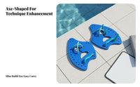 2 Pieces Improve Arm Strength Shaped Swim Paddles Ergonomic Design Swimming Training Paddles Lightweight for Adults, Men, Water Exercise