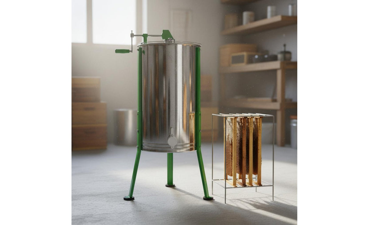 Rust-Resistant 3 Frame Manual Honey Extractor 3 Frame Honey Extractor Manual Honeycomb Centrifuge for Hobbyists, Beginners, Home Use, Outdoor