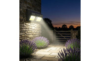 Black ABS Plastic Solar-Powered Outdoor Wall Light Automatic Motion Sensor Wall Light