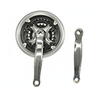 Mountain Bike Crankset 21/24 Speed Compatible Triple Chainring Crankset Bike Chainwheel and Crank Limb Set High-Strength