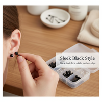 Resin Invisible Ear Studs for Newly Pierced Ears, Anti-Clogging Plastic Ear Sticks, Transparent Earring Posts for Students