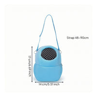 Soft-Sided Pet Backpack with Shoulder Strap Breathable Pet Carrier with Mesh Door Padded Small Animal Carrier Long-Lasting for Travel