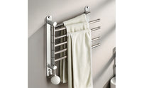 Stainless Steel Swivel Towel Rack Foldable Swing Arm Towel Rack Heavy Duty Easy to Install for Renters, Rv
