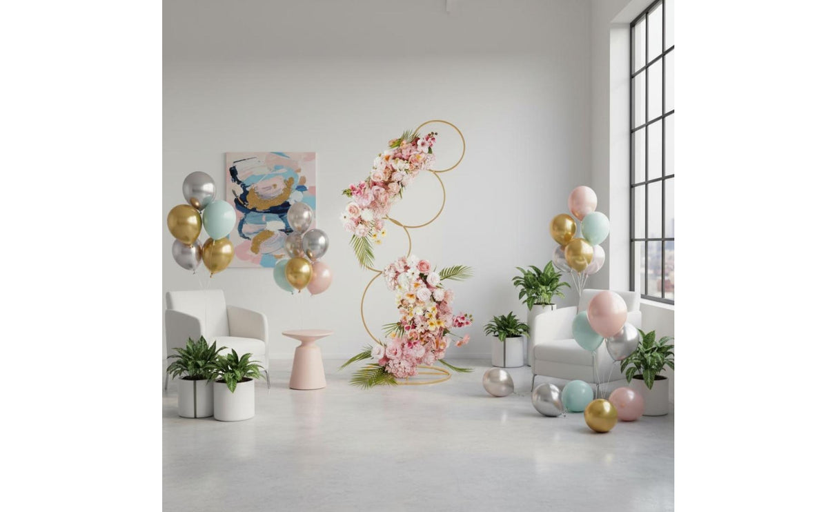 Round Balloon Backdrop Frame Circular Metal Wedding Backdrop Circle Tall Round Balloon Arch Stand