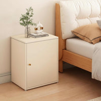 Cream aesthetic Single-Drawer Metal End Table Minimalist Design Multi-Drawer Metal Cabinet Sturdy long-lasting Nightstand Easy to Clean for Young Adults, Homeowners, Office Workers, Dorm Room