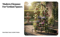 Multi-Tier Design Climbing Plant Archway Weather-Resistant Tiered Archway Stand Stepped Shelving Garden Trellis robustDuty Construction for Gardeners, Homeowners, Event Planners, Balcony, Patio, Backyard, Wedding Ceremony