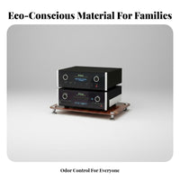 Shock Absorbing Audio Equipment Cabinet Accessible Storage Design Audio Equipment Shelf Sturdy Structure Desktop High-Fidelity Rack Heavy Duty for Audiophiles, Home Theater Enthusiasts, Living Room, Studio