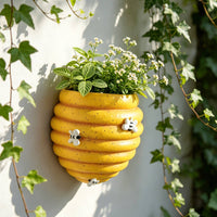 Organic Resin Bee-Colony Wall Planter Lightweight Honeycomb Planter Space Saving Wall Mounted Plant Holder Indoor Plants