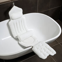 Ergonomic Full Body Bath Pillow Non-Slip Bathtub Pad with Neck Pillow for Adults