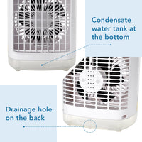 CF-006A Desktop Air Cooler Fan with 4-Speed Adjustment and Colorful Ambient Light (White)