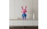 Hare Figurine with Electroplated Finish Glossy Hare Figurine Reflective Bunny Statue for Art Collectors, Homeowners, Console Table, Living Room