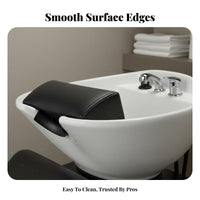 Comfortable Shampoo Bowl Neck Rest Waterproof Barbershop Backwash Pillow Ergonomic Design for Hairstylists, Beauticians, Beauty Parlor, SPA