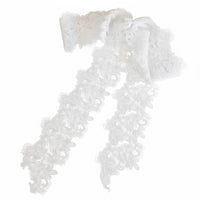 French Style Hair Barrette Elegant Design Long Tail Lace Bow Handmade Large Lace Ponytail Clip for Parties