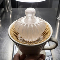 Translucent Pour-over Cone Filter Paper Presser 3D Printed Pour over Filter Press PETG Drink Accessory Frosted