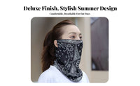 Sun Protection Face Covering Breathable Neck Gaiter with Ear Loops Cooling Face Cover Lightweight Cooling Neck Tube With