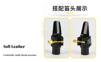 snug-fit Saxophsingle Ligature Good Vibration Alto Sax Ligature long-lasting Wind Instrument Accessory Easy to Use for Saxophonists, Clarinetists, Music Students, individual Practice, onstage Performance, Band Rehearsal, Recording Studio
