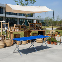 Sturdy Construction Foldable Market Table Space Saving Collapsible Stall Table Easy Assembly Portable Market Booth Multi-Purpose for Exhibitors