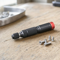 Screwdriver Handle with Bit Holder Knurled Grip Locking Bit Driver Compact Manual Screwdriver Holder for Handymen