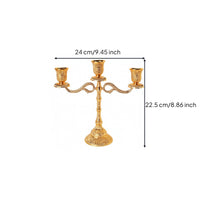 Candelabra with Pedestal Base Elegant Metal Candle Holder Luxurious for Banquets