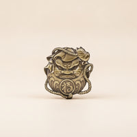 Bronze-Gold Metal Car Emblem Easy Install Car Emblem with Mascot Face Decorative Auto Badge Premium for Riders