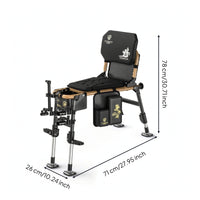 Fishing Chair with Rod Holder Heavy-Duty Fishing Chair Any-Terrain Furniture for Fishermen, Camping, Outdoor