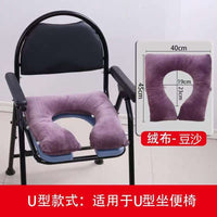Thickened Commode Chair Cushion for Elderly, Pregnant Women, Waterproof, All-Season