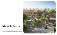 3-Tier Plant Stand Floor-Standing Tiered Plant Stand Indoor & Outdoor Use Flower Pot Holder for Gardeners, Apartment Dwellers, Balcony, Patio, Bedroom
