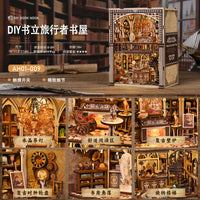3D Wooden DIY Book Nook Kit - Traveler Bookstore Miniature Model
