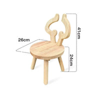 Natural Wood Stool with Backrest Wooden Children's Chair Easy to Clean Kids Stool Safe for Playroom
