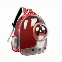 Structured Base Space Capsule Pet Backpack Breathable Mesh Bubble Pet Carrier Backpack Glossy Animal Transport Bag Ventilation Eyelets