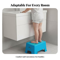 Practical Non-Slip Step Stool Water-Resistant Non-Slip Bath Stool Lightweight and Portable Footrest Thickened Construction for Children, Parents, Bathroom, Entryway, Bedroom, Living Room