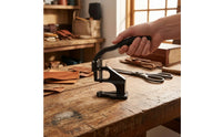 Eyelet Hand Press Machine with Dies Complete Hand Press Machine with Setting Dies Tabletop Rivet Setter for Leathercrafters, Leathercraft, Workshops