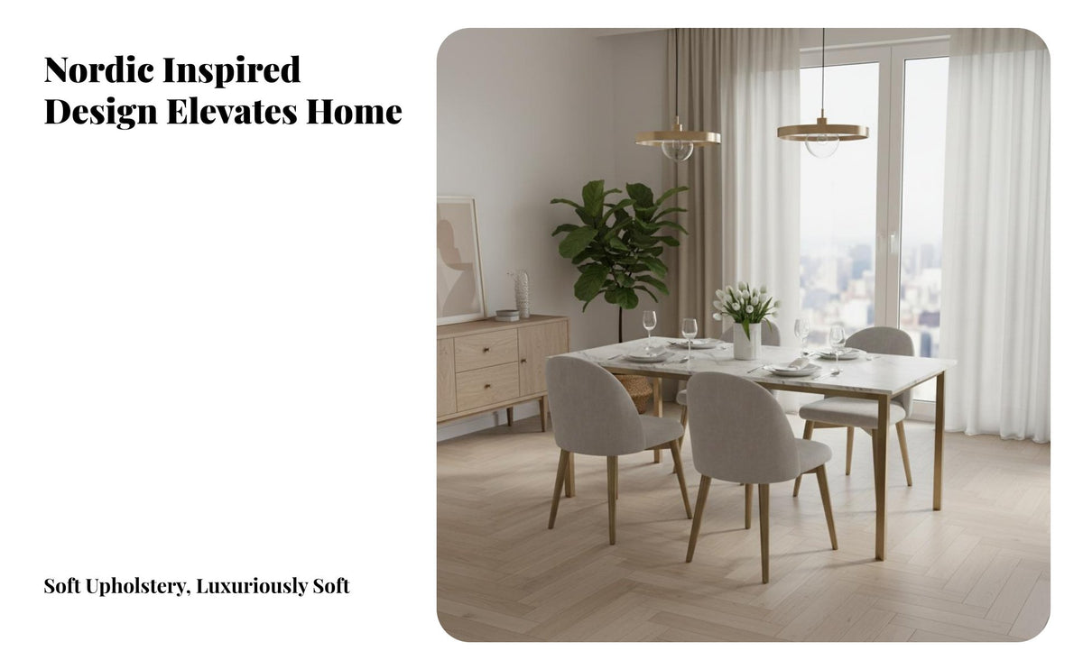 Light Luxury Round Marble Dining Table Set Nordic Design Turntable Dining Table Set Easy to Clean Household Furniture for Restaurant Owners, Families, Homeowners, Hotel, Home, Living Room