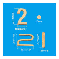 Wood Grain Self-Adhesive Clock Numerals Easy to Install Craft Supply