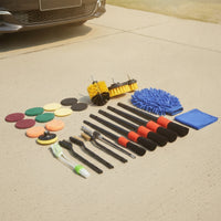 27 Pieces Auto Detailing Brush Kit Professional-Grade Coating Heavy-Duty Microfiber Towel