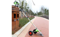Adjustable Mower Auxiliary Wheel Bracket Universal Grass Trimmer Wheel Assembly Stable Sturdy for Yard Maintenance