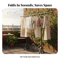 Space-Saving Foldable X-Frame Clothes Airer Extendable Laundry Rack Portable Drying Stand Easy Assembly for Apartment Dwellers, Homemakers, Balcony, Small Spaces, Indoors, outdoorsdoors