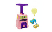 STEM Balloon Powered Car with Launcher Battery-Battery-Not-Required Balloon Launcher Toy Set Interactive Air-Powered Car Toy Manual for Preschoolers