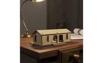 1/72 Scale Supply Station Model Handmade Gift DIY Wooden Station House Kit