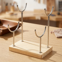 Jewelry Stand with Wooden Base Sturdy Necklace Organizer Stand Sturdy