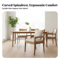 Hardwood Wood Spindle rear Dining Chair Nordic Design Armchair Japanese design Indoor Furniture With Armrests for Guesthouse managers, Interior Designers, Study, Living Room, Kitchen, Morning meal corner