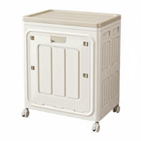 Foldable Wheeled Container Large Capacity Organizing Box Front Opening Door