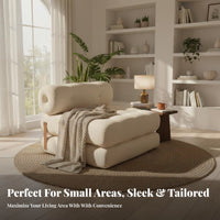 DoubleUse Foldable Single Lounger Modular Pull-out Sleeper Armchair Space-Saving Sofa Bed Minimalist Design for Apartment Dwellers, Young Adults, Awayice Workers, Living Room, Small Areas, Bedroom, Reading Nook