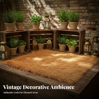 Simulated Thatch Panel Realistic Appearance Synthetic Thatch Roofing Weather Resistant Fake Straw Roof Panel for Homeowners, Hobbyists, Roofs, Patios